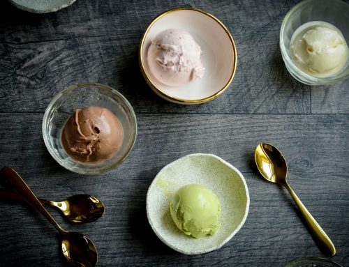 Ice Cream Heaven With Vanilla, Chocolate And Pistachio